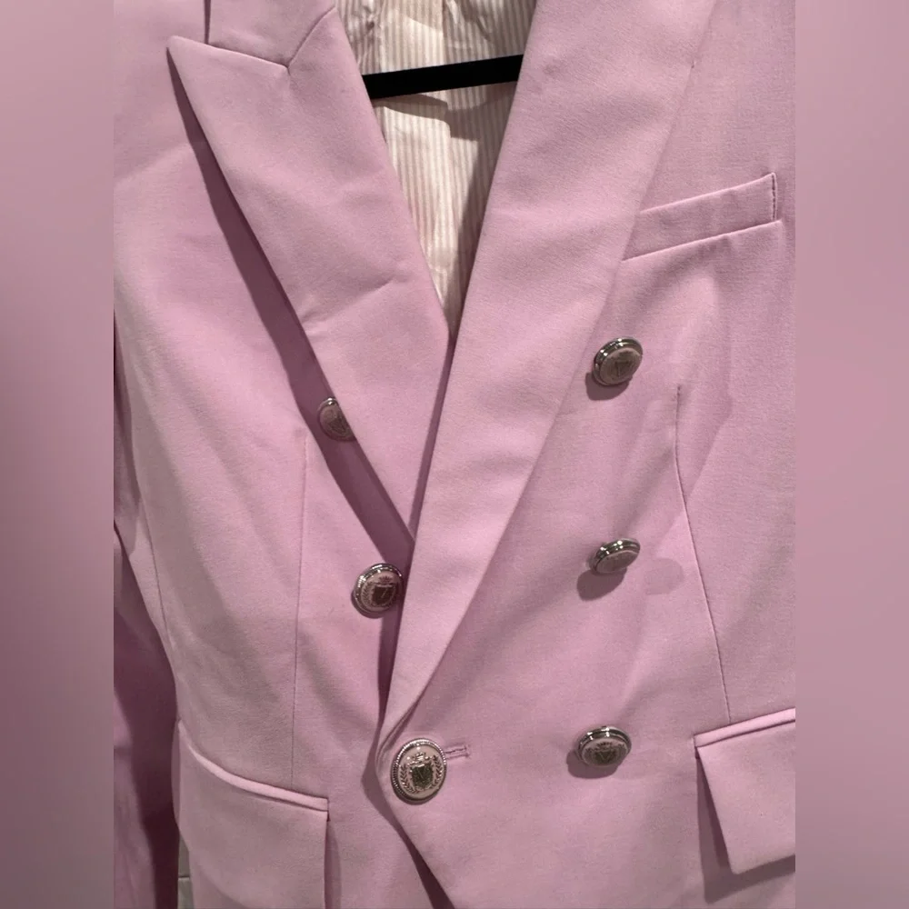 Veronica Beard purple Miller Dickey blazer in pale orchid - Picture 7 of 14